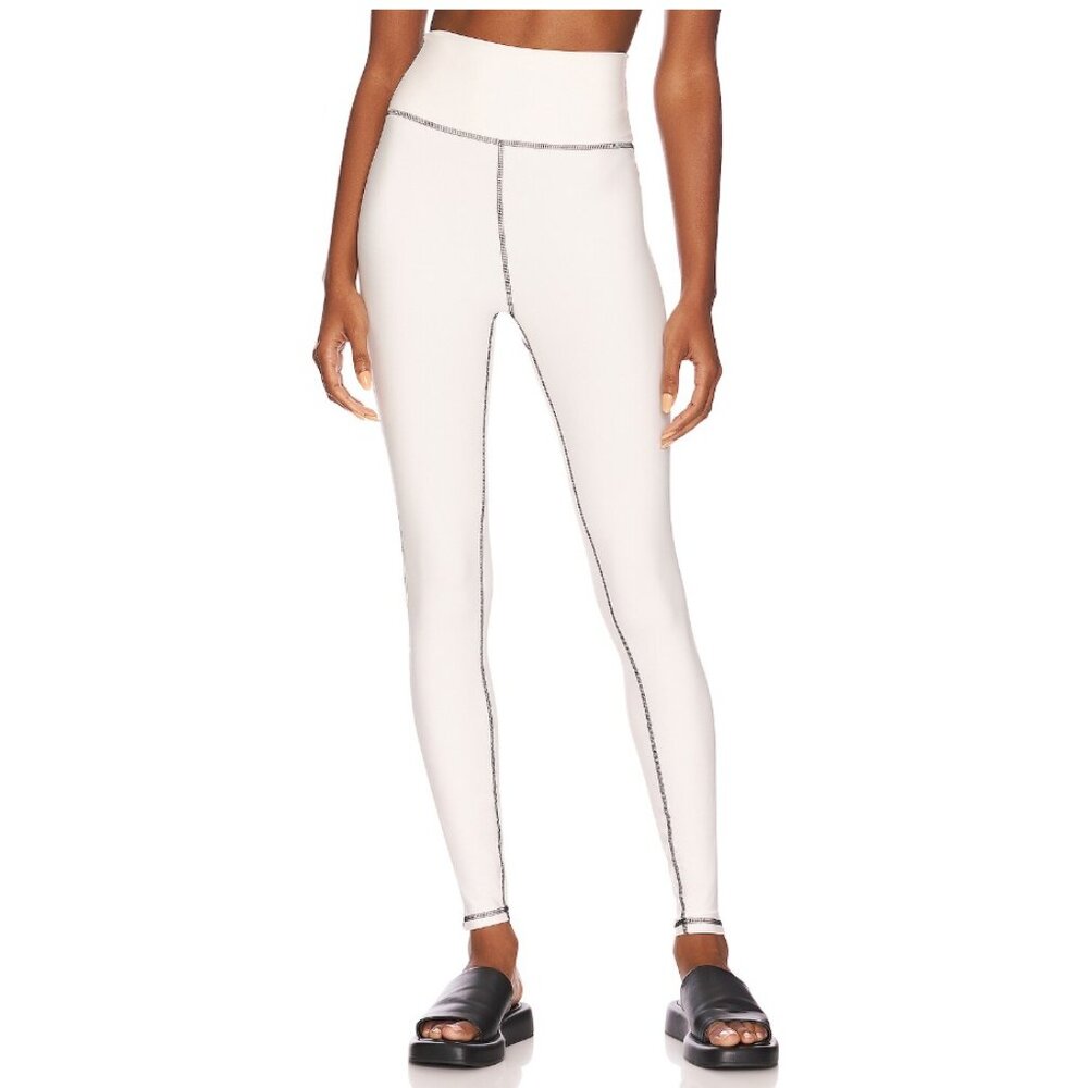 NEW We Wore What Off White Corset High Waist Contrast Stitch Legging XL
